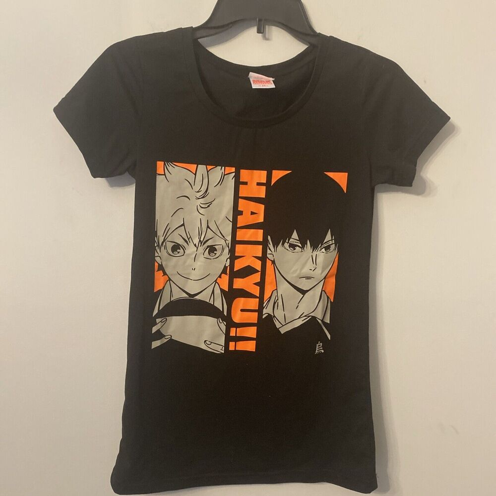 Haikyu Manga Black Graphic T-shirt Size Medium Tee Anime